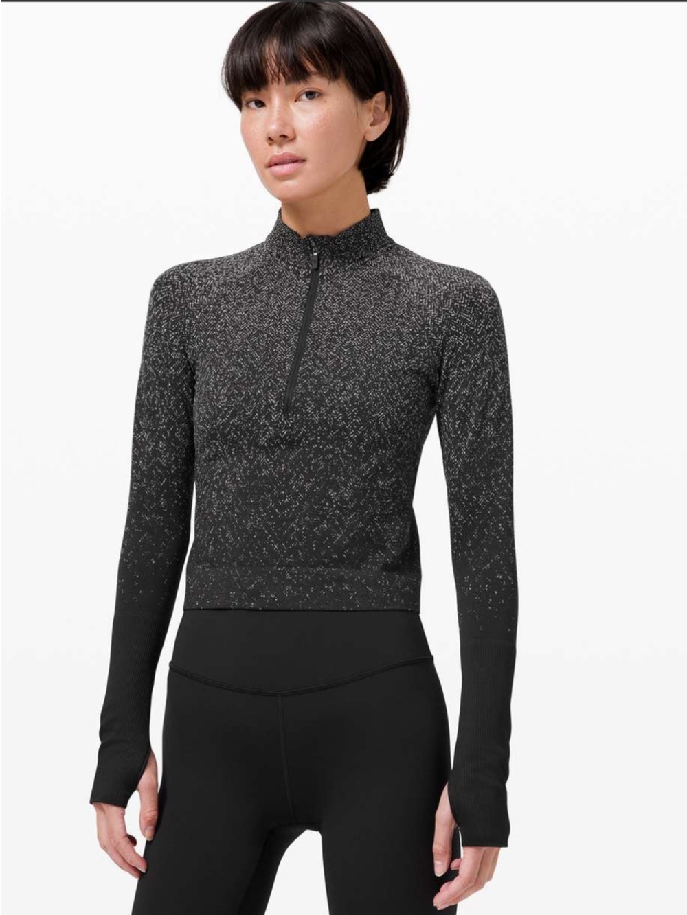 Lululemon Rest Less Cropped 1/2 Zip Pullover